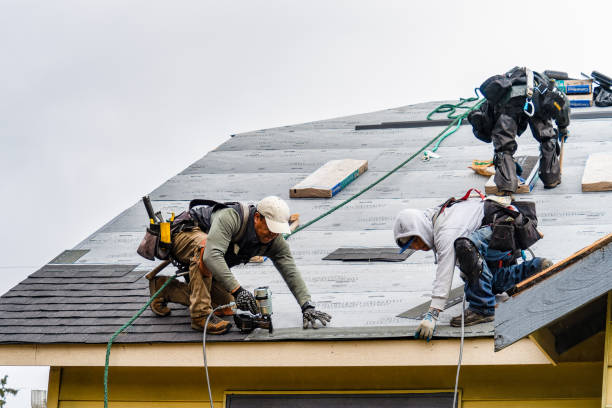 Professional Flat Roof Repair technician working in Warren, MA